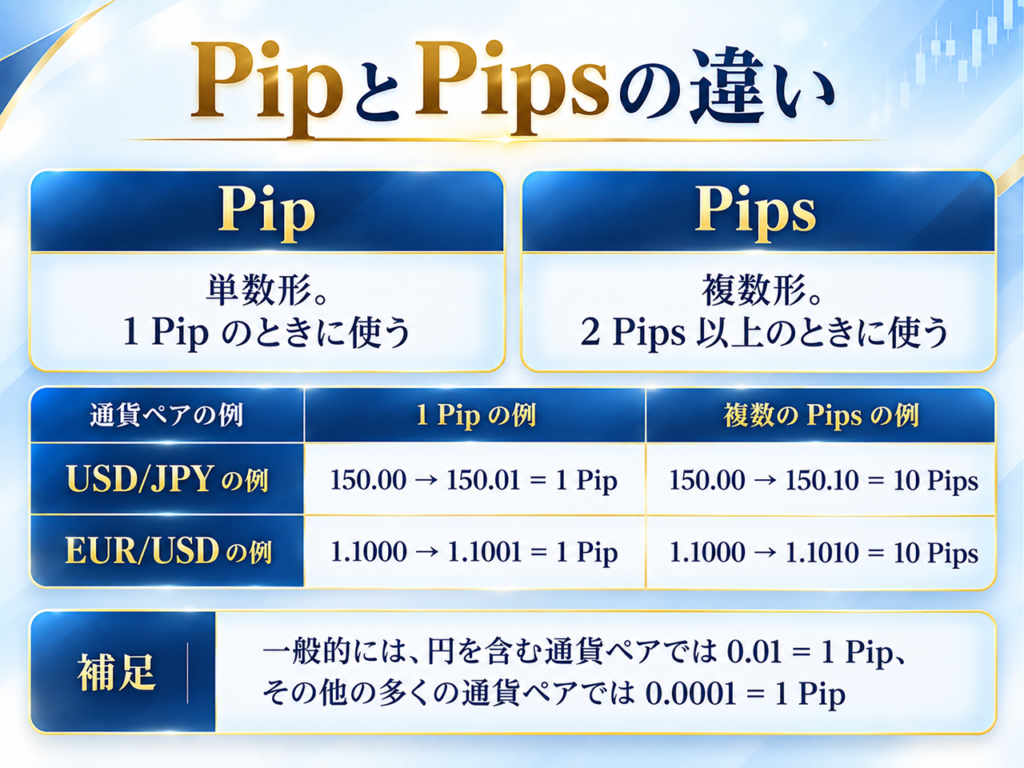 PipとPipsの違い
