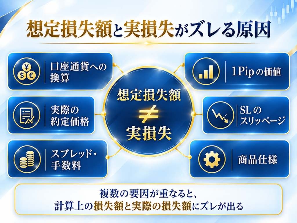 損失額がズレる原因